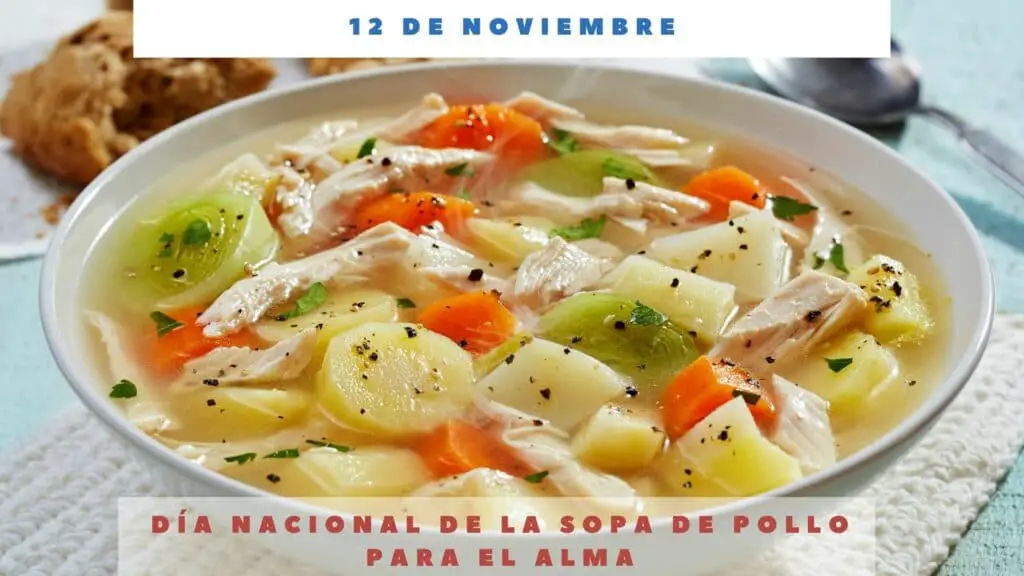 DÍA NACIONAL DE LA SOPA DE POLLO PARA EL ALMA - 12 de noviembre - Día  Internacional Hoy